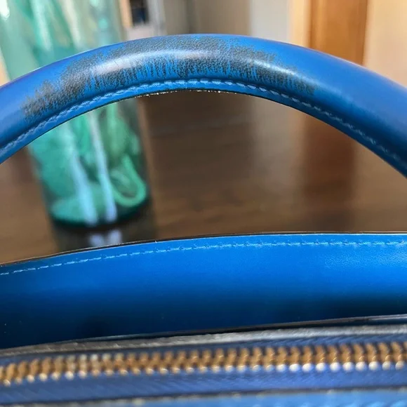 Louis Vuitton Blue Epi Leather Satchel - Picture 16 of 16